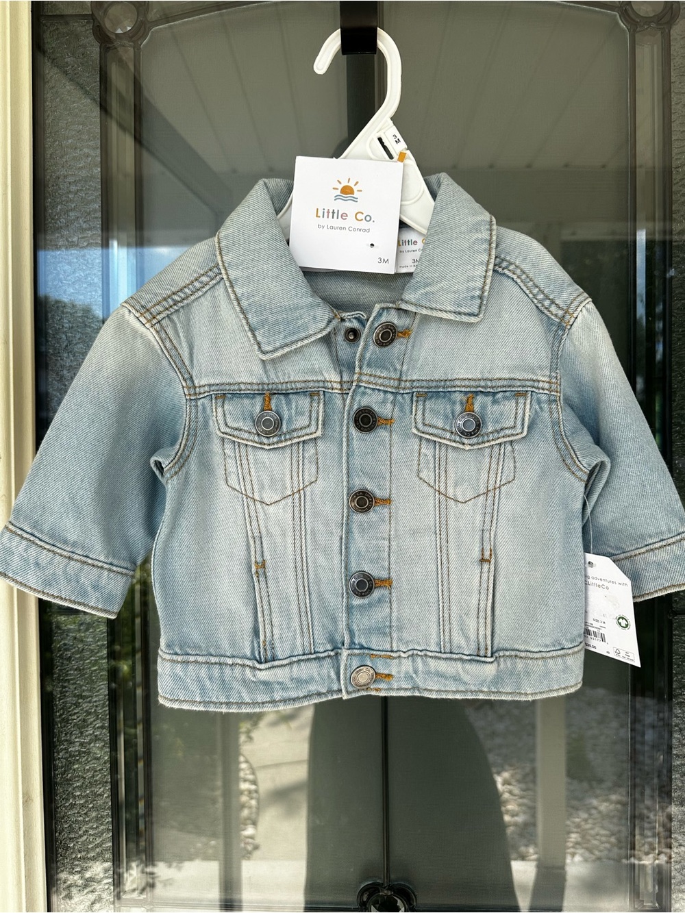 Little Co. Light Wash Denim Jean Jacket - Blue New With Tags